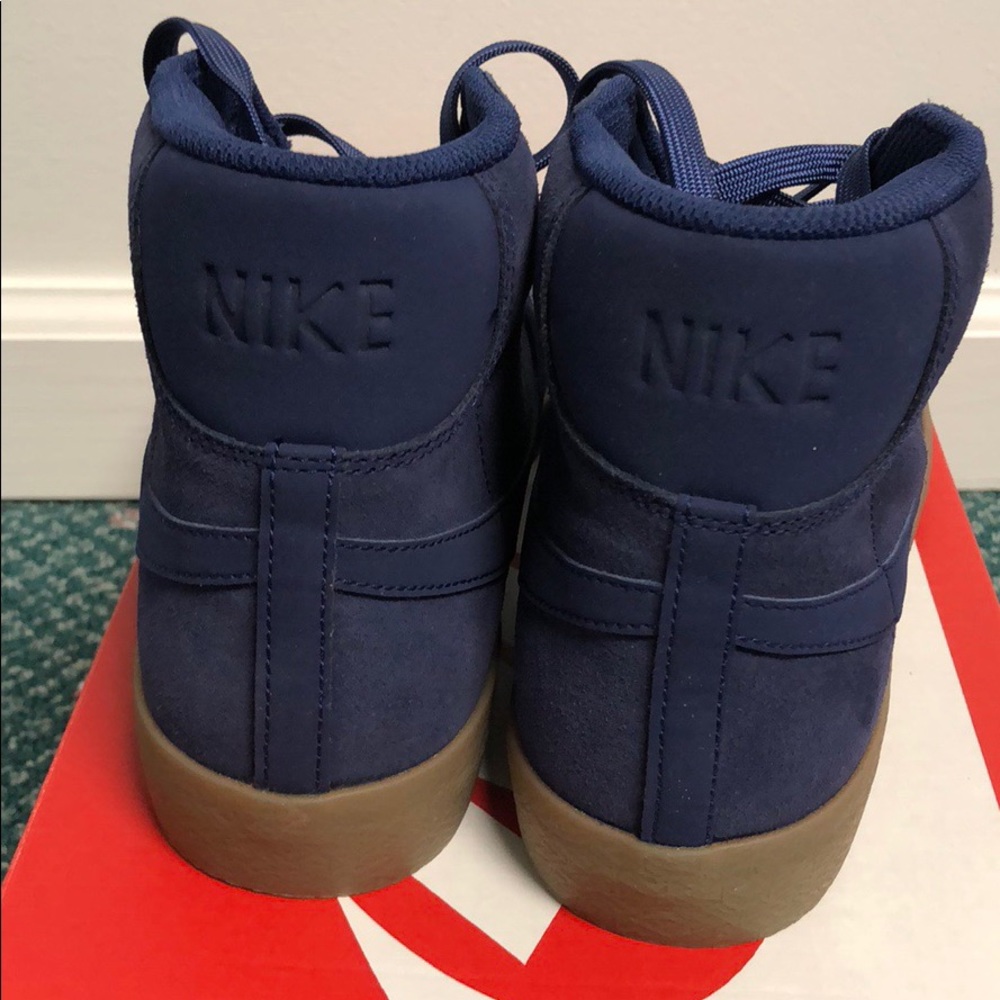 Nike Blazer Mid Blue Suede 8.5 Women’s - Picture 5 of 8